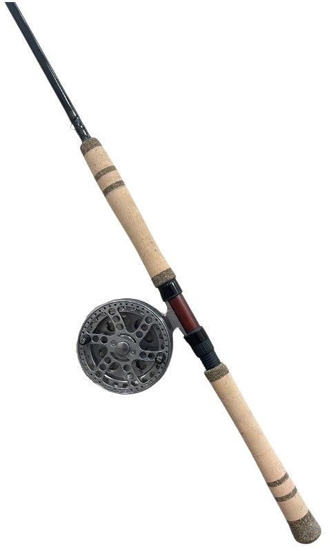 SHEFFIELD FLOAT COMBO S1002S SILVER REEL W/ DRIIFLT ROD MFG# S1002S-DRIIFLT