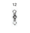 Eagle Claw Barrel Swivel Black SZ 12  12pk