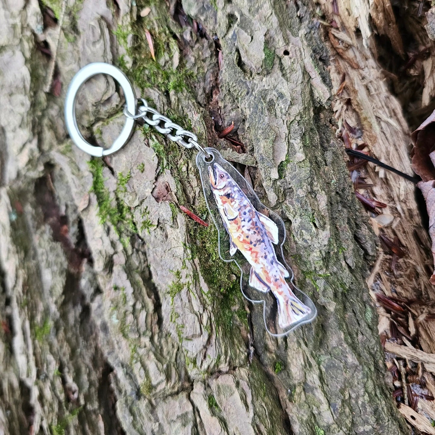 Brown Trout Acrylic Keychain