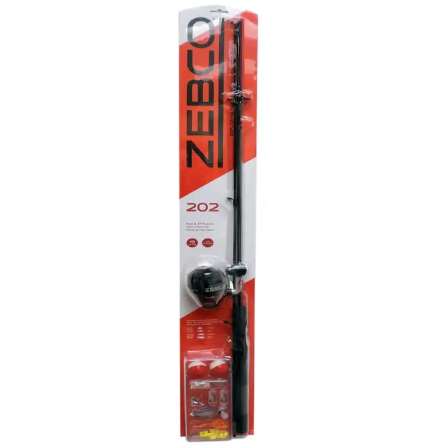 Zebco 202 Spincast Combo FB w/Tackle 5'6" Medium Light Action