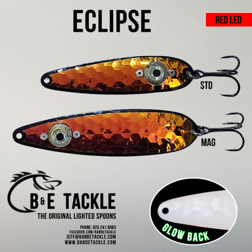 B&E Tackle Original Lighted Spoon Eclipse LED: Red Light