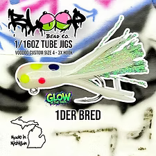 Bloop Steelhead Tube Jigs 1/16OZ 3x SZ4 Voodoo Hook