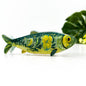 Green Sardine Hair Claw Clip with Seaweed Detail