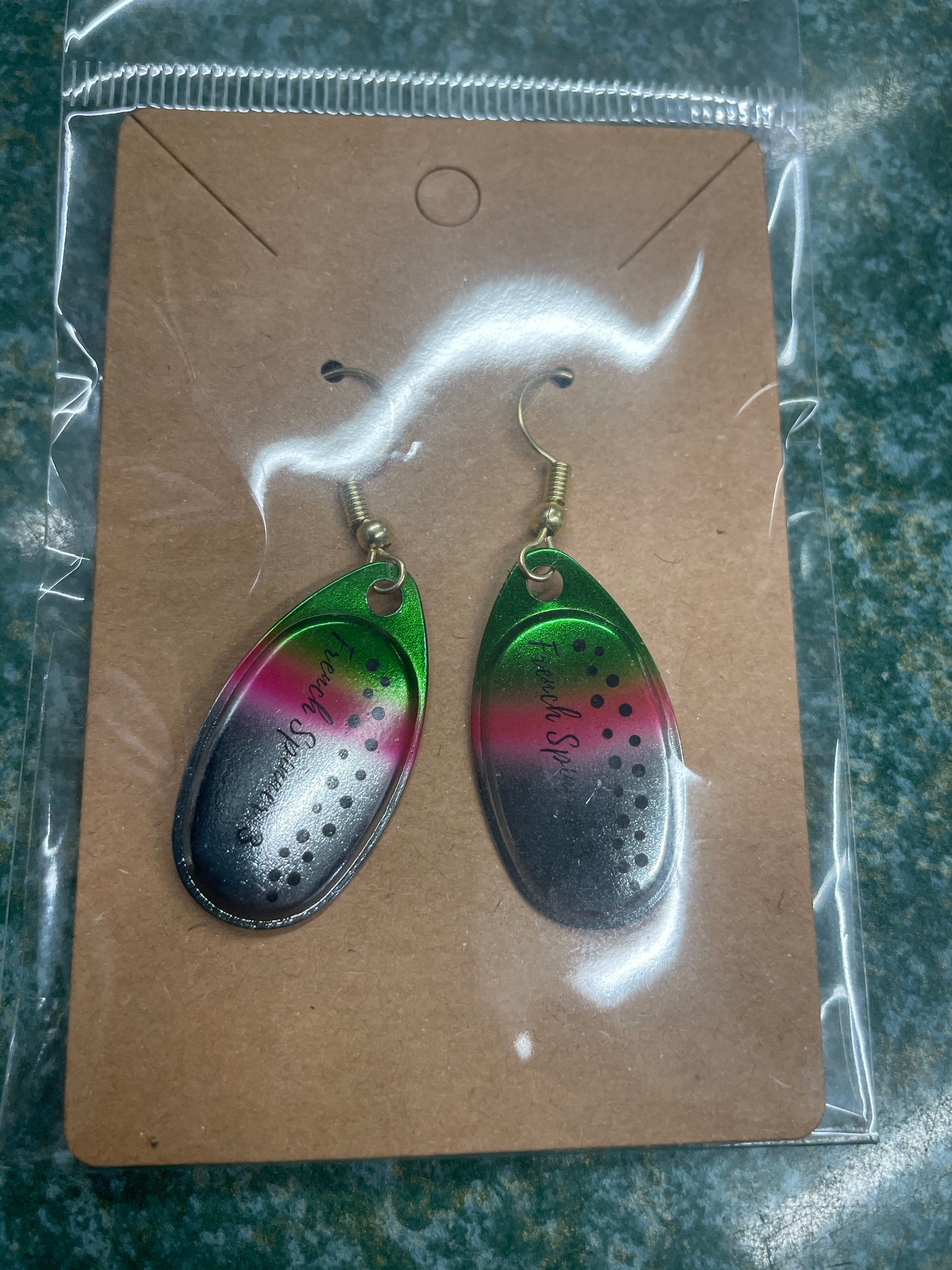 Earrings Post Mount, Walleye Colorado Blade