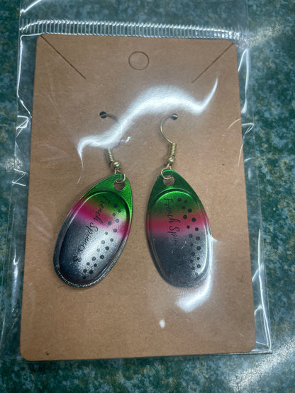 Earrings Post Mount, Walleye Colorado Blade