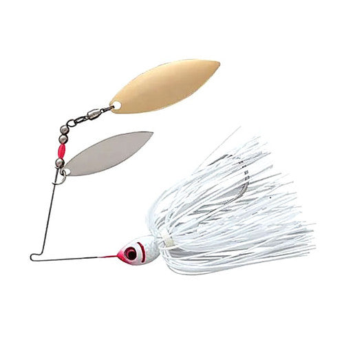 Booyah Bait Co. Double Willow Blade 3/8 oz Spinnerbait Pearl White/Snow White