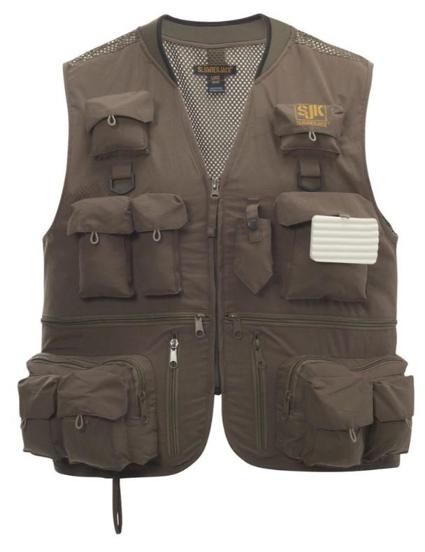 SJK Leader 27 Pocket Mesh Back Vest Olive