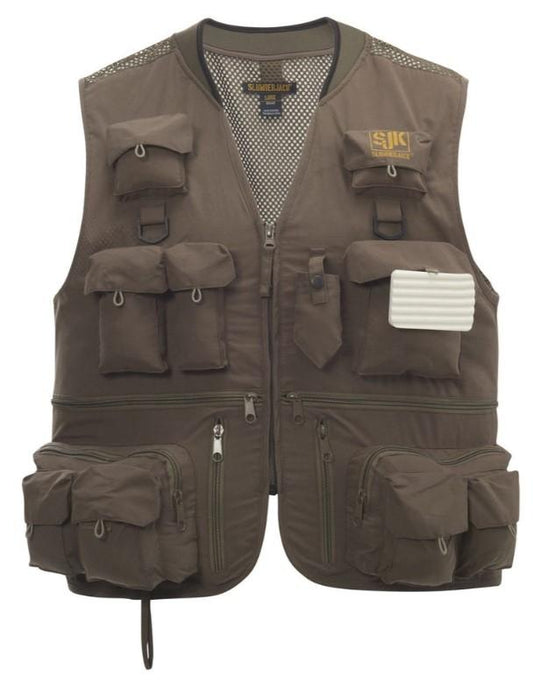 SJK Leader 27 Pocket Mesh Back Vest Olive