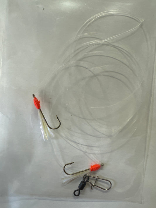 Tangled Tackle Perch Rig white orange