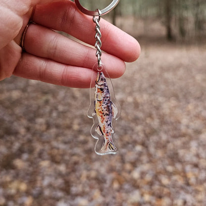 Brown Trout Acrylic Keychain