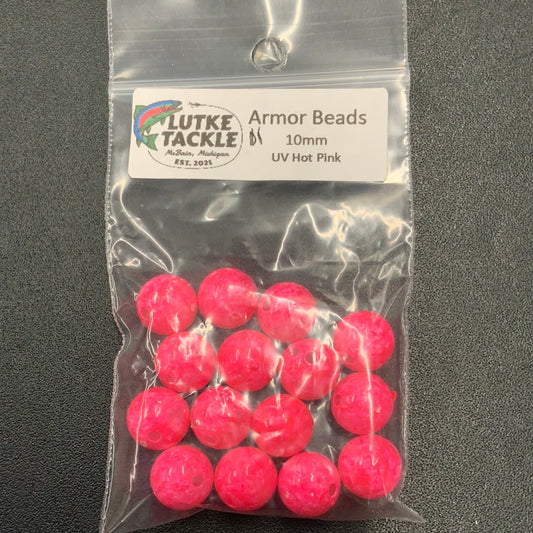 Lutke Tackle Armor Bead 10mm U.V. Hot Pink