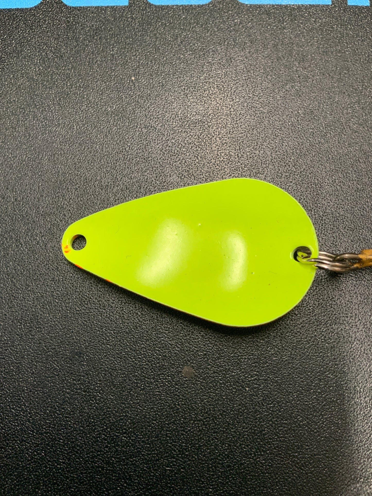 Dons Tackle Casting Spoon 1/2 oz Orange Yellow Stripe Yellow Back