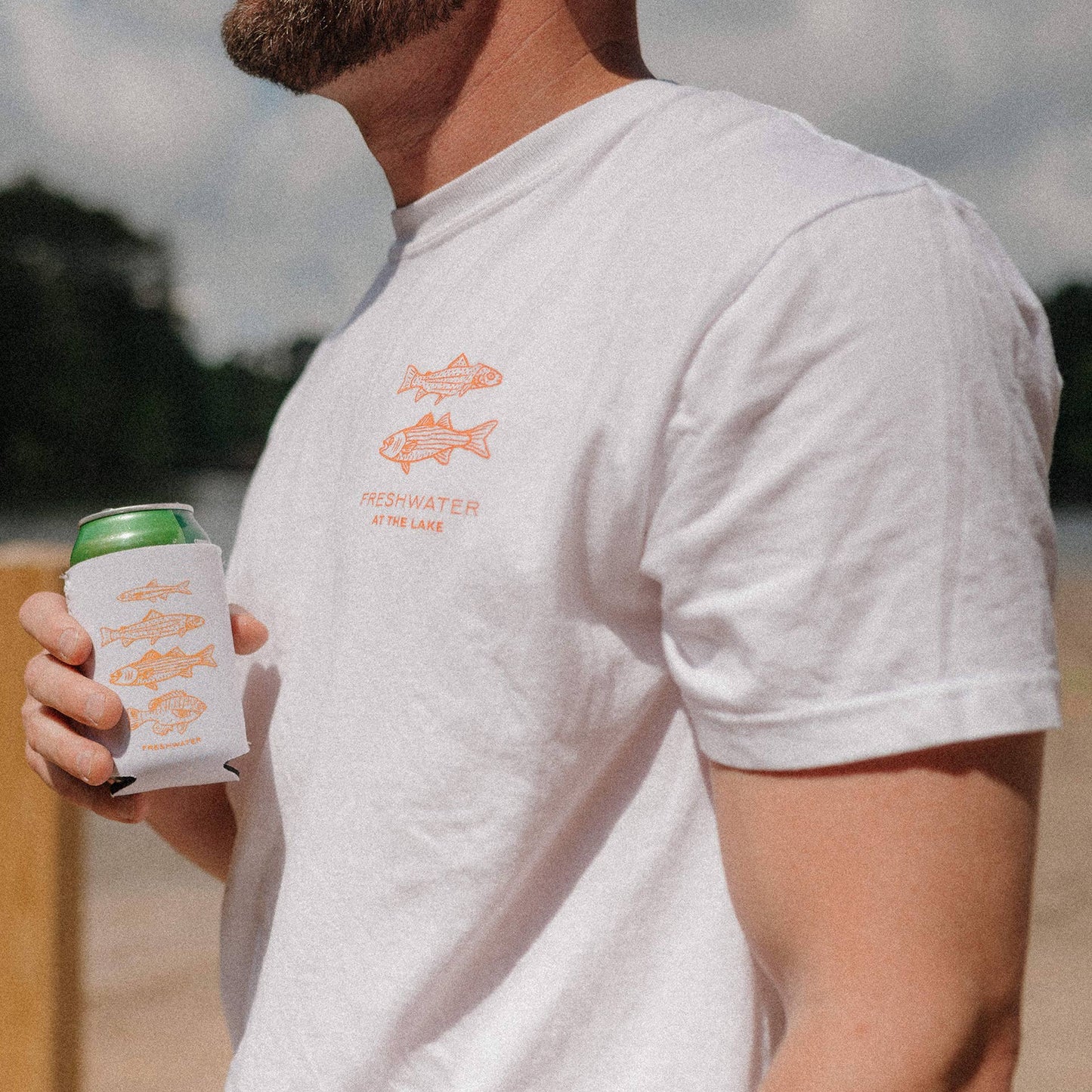 AT THE LAKE | Freshwater Fish Unisex Tee - White
