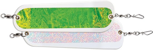 Luhr-Jensen 0 Coyote Flasher White/Chartreuse Dew and Crush Glow