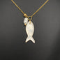 Shell Fish 18K Gold Plated Stainless Steel Necklace - FGS