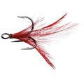 VMC X-Rap Tail Dressed Treble Red SZ6  2PK