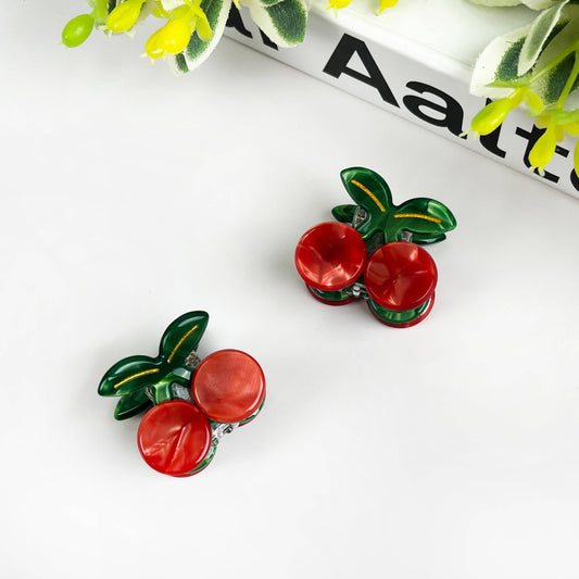 2PCS Cherry Mini Hair Clip