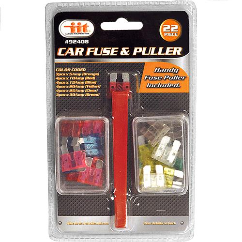 Car Fuse & Puller 22pc