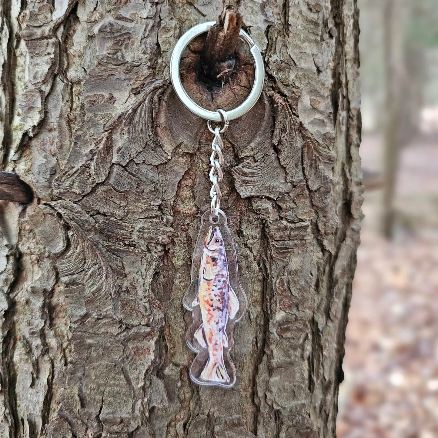 Brown Trout Acrylic Keychain