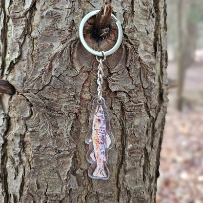 Brown Trout Acrylic Keychain
