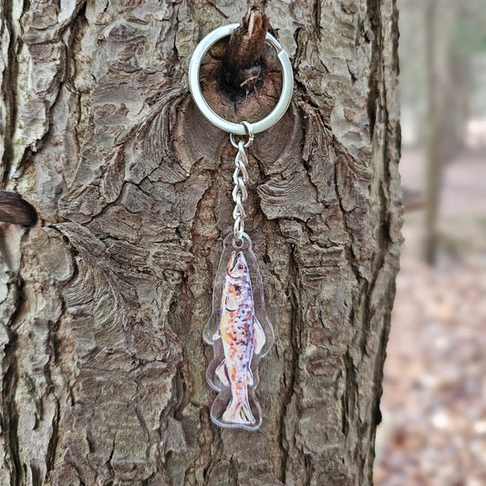 Brown Trout Acrylic Keychain