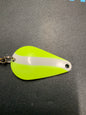 Dons Tackle Casting Spoon 1/2 oz Yellow White Stripe White Back