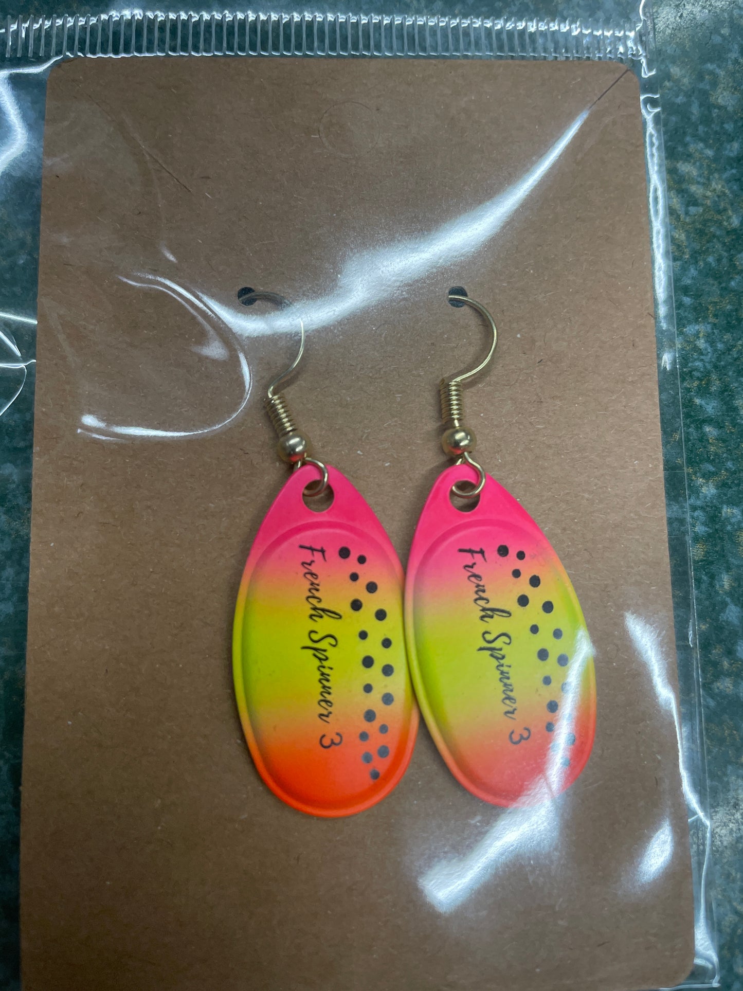 Earrings Post Mount, Walleye Colorado Blade