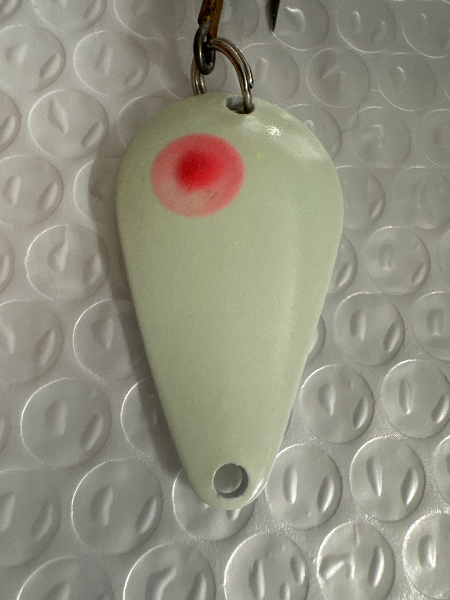 Dons Tackle Casting Spoon 1/2 oz Double White Red Spot