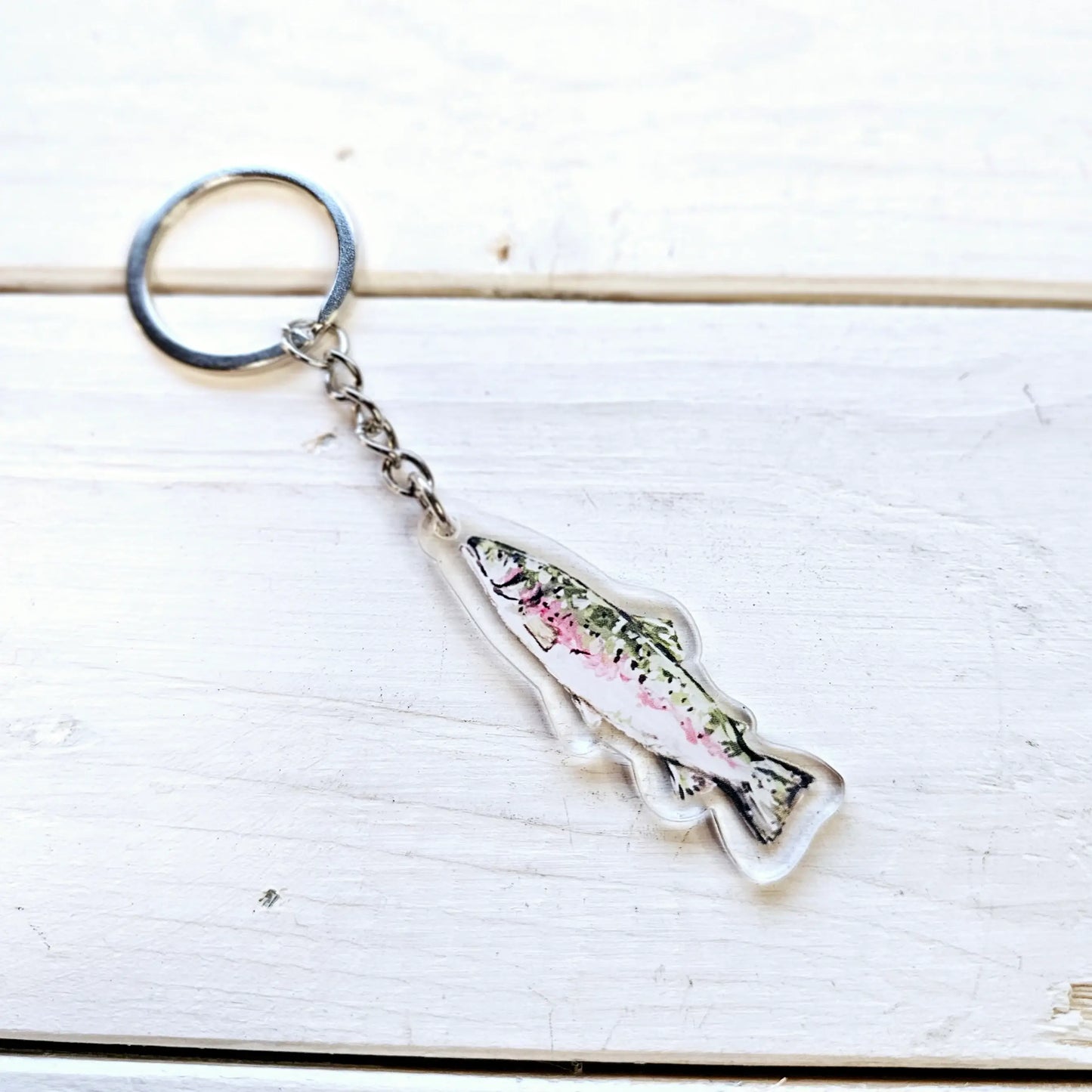 Rainbow Trout Acrylic Keychain