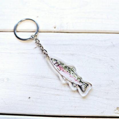 Rainbow Trout Acrylic Keychain