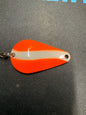 Dons Tackle Casting Spoon 1/2 oz Oranged White Stripe White Back