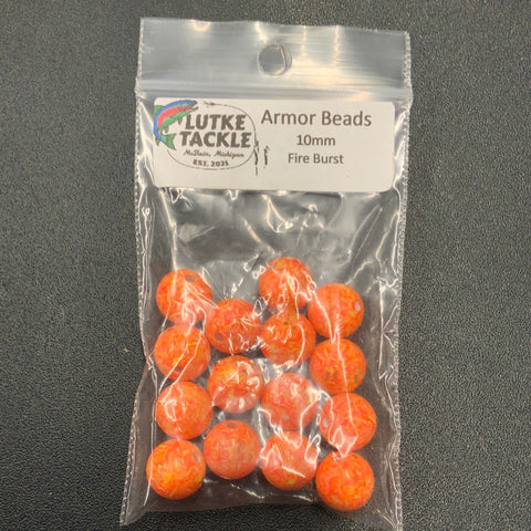 Lutke Tackle Armor Bead 10mm U.V. Fire Burst