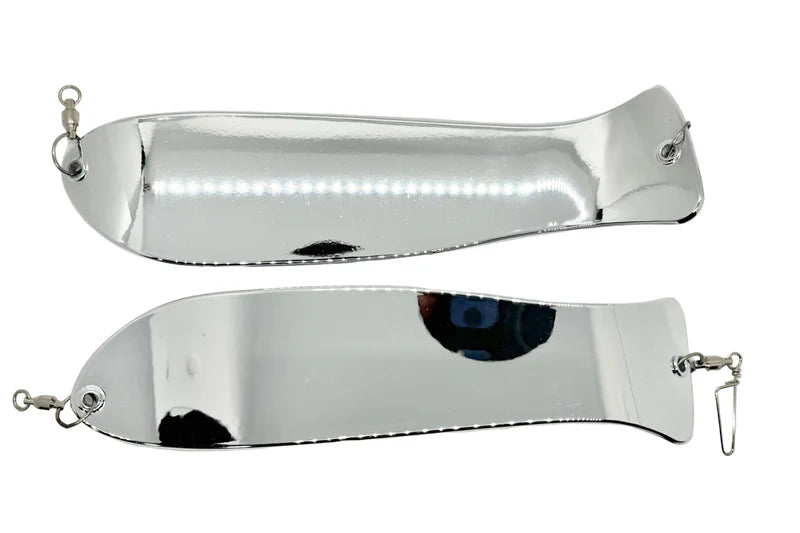 Gator Bait 10" No Fin Fish Chrome Blank