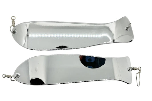 Gator Bait 10" No Fin Fish Chrome Blank