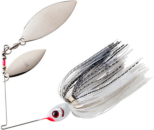 Booyah Bait Co. Double Willow Blade 3/8 oz Spinnerbait Pearl White/Silver Shad