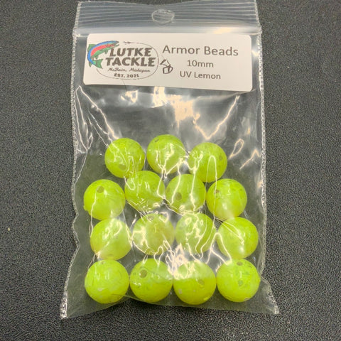 Lutke Tackle Armor Bead 10mm U.V. Lemon