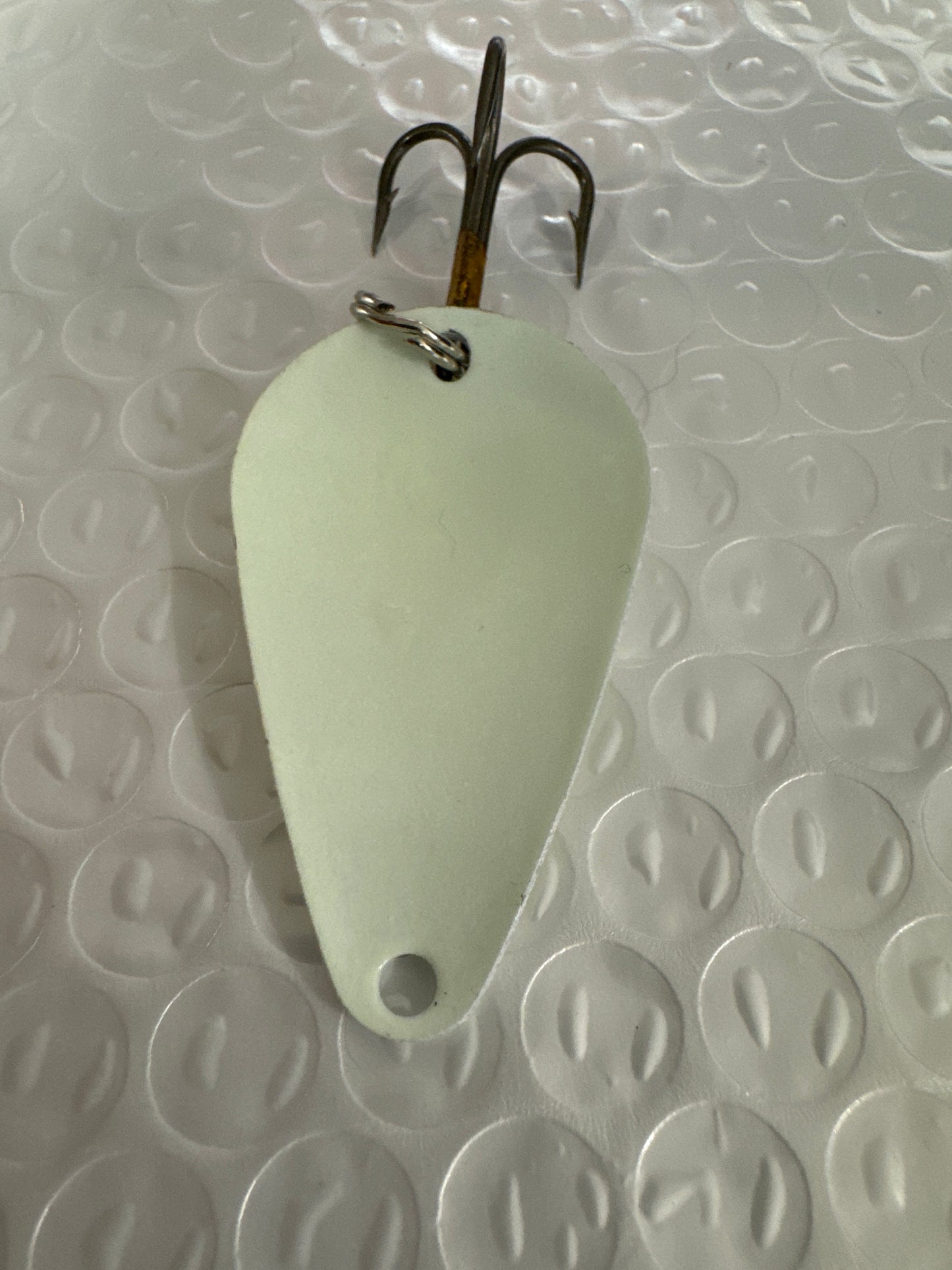 Dons Tackle Casting Spoon 1/2 oz Double White Red Spot