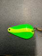 Dons Tackle Casting Spoon 1/2 oz Green Chartreuse Stripe Chartreuse Back