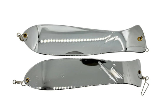 Gator Bait 10" Dual Fin Fish Chrome Blank