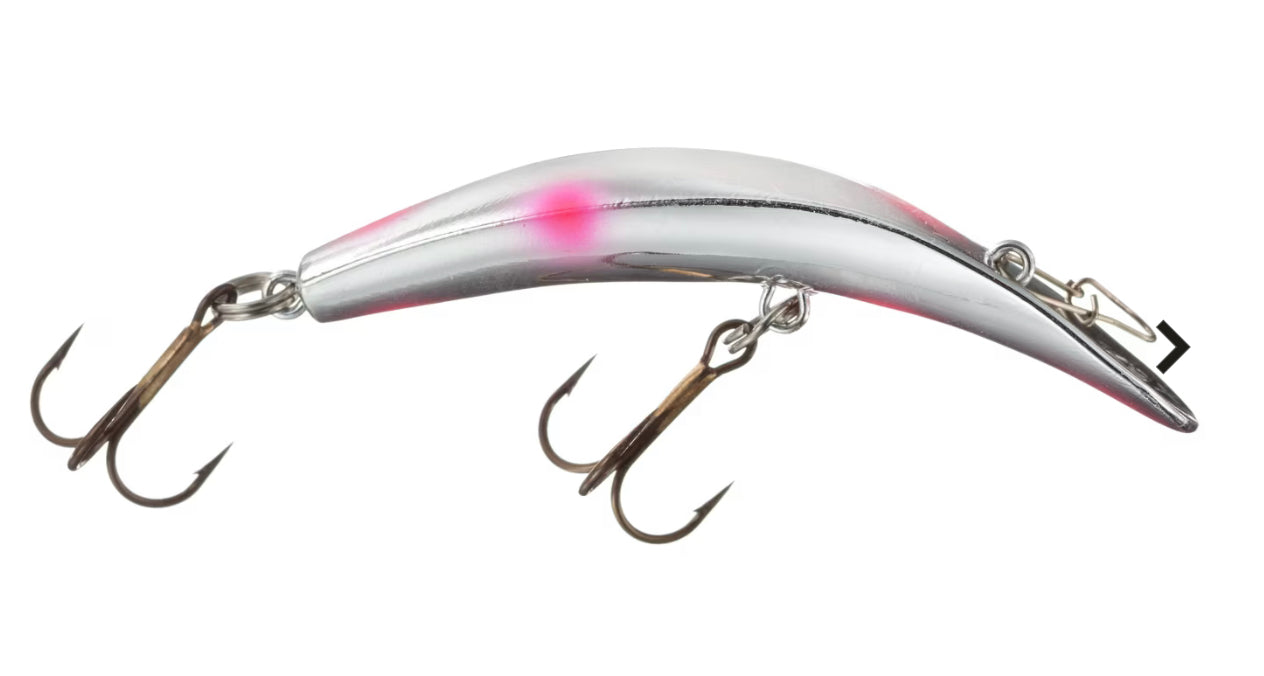 Kwikfish Xtreme (Non-rattle) Silver/Flo Red Dot