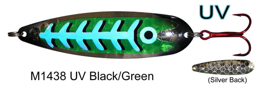 DW Magnum Dreamweaver Spoon M1438UV Black/Green Length 4 3/4" x Width 1 1/4"