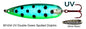 DW Magnum Dreamweaver Spoon M1434UV Doubl Green Spotted Dolphin Length 4 3/4" x Width 1 1/4"