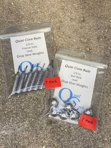 Quiet Cove Lead Dropshot Weights Finesse 7pack