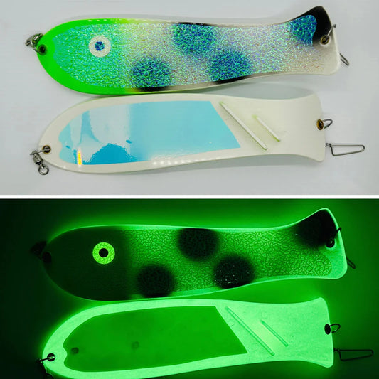 Gator Bait 10” Fish Blade Booger Nose Superglow