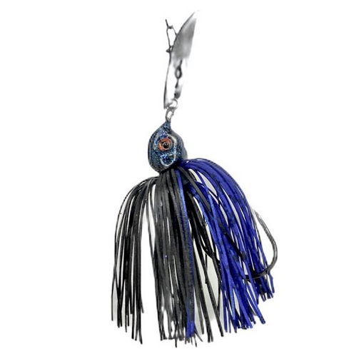 QC Bladed Swim Jig  3/8oz  Black-Blue