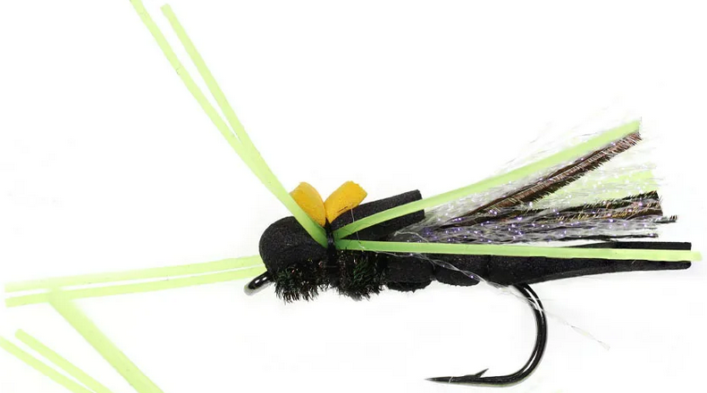 Floating Foam Black Hopper Dry Fly