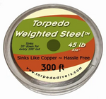 Torpedo Fishing Products Weighted Steel Line 45Lb Assorted Line Lengths