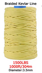 Kevlar Line High Strength 1500lbs Cut-Resistant Camping Hiking Rope