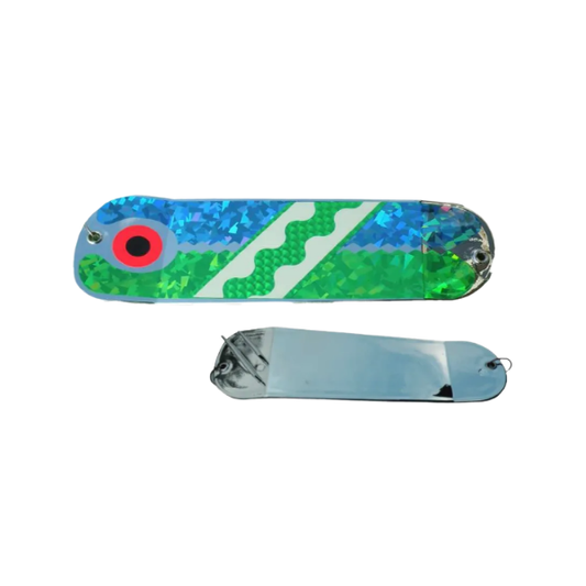 Sal-Eye 8" Salmon Flasher Blue Dolphin Chrome