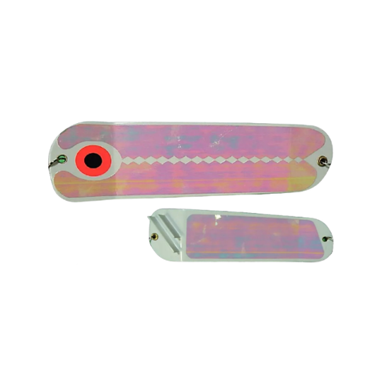 Sal-Eye 8" Salmon Flashers Double Pearl Glow White